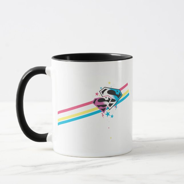 Supergirl Rainbow Stripes Tasse (Links)