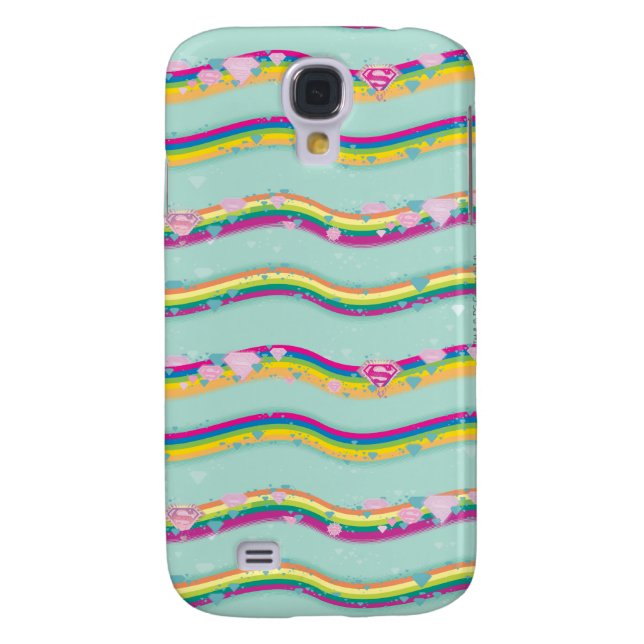 Supergirl Rainbow Waves Green Case-Mate Samsung Galaxy Hülle (Rückseite)