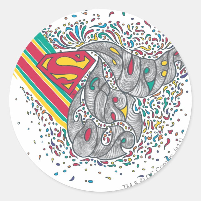 Supergirl Random World 2 Runder Aufkleber (Vorderseite)