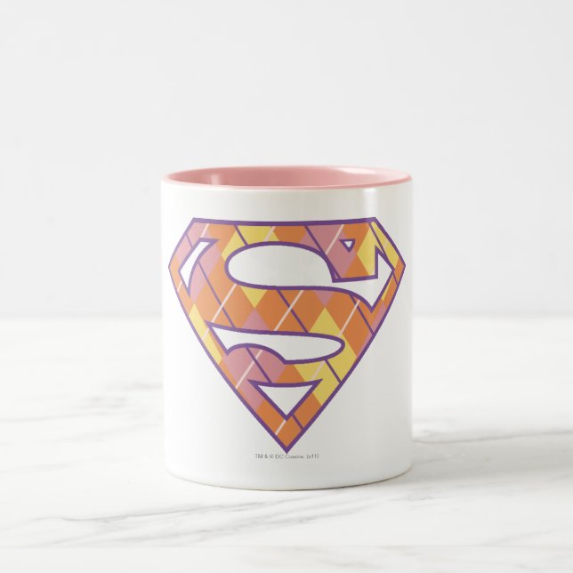 Supergirl-Raute-Logo Zweifarbige Tasse (Mittel)