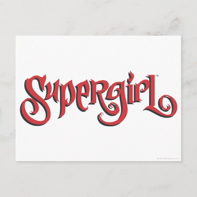 Supergirl Red Logo Postkarte (Vorderseite)