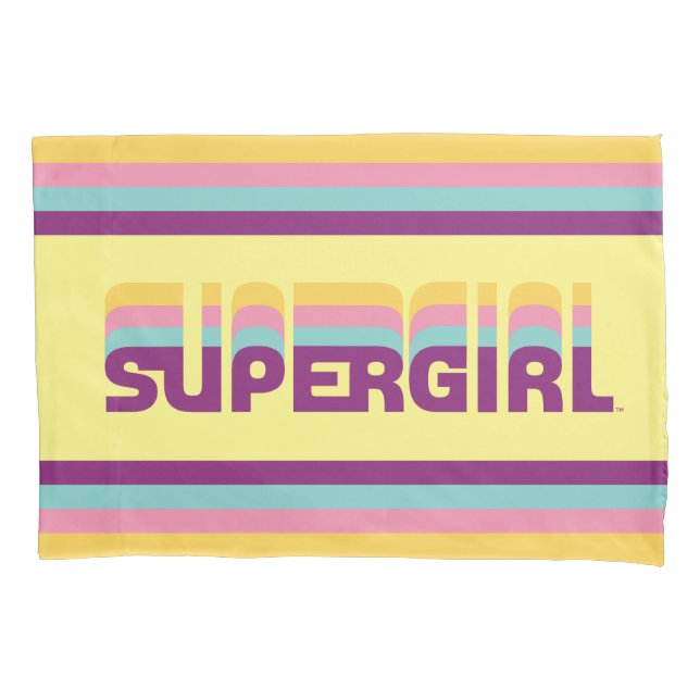 Supergirl Retro Colorshift Graphic Kissenbezug (Vorderseite)