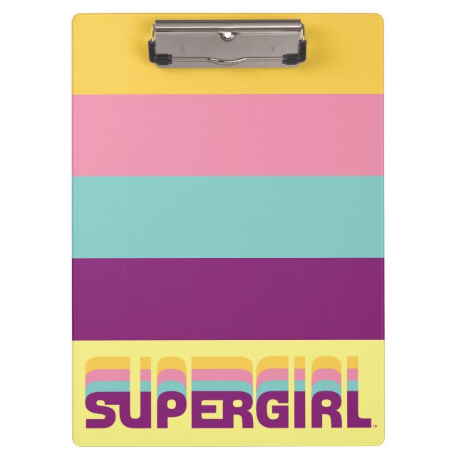 Supergirl Retro Colorshift Graphic Klemmbrett (Vorderseite)
