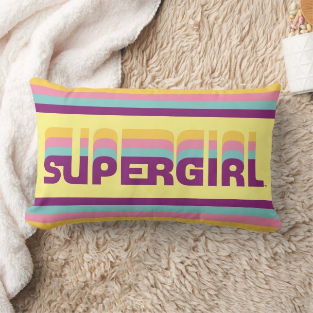 Supergirl Retro Colorshift Graphic Lendenkissen (Decke)