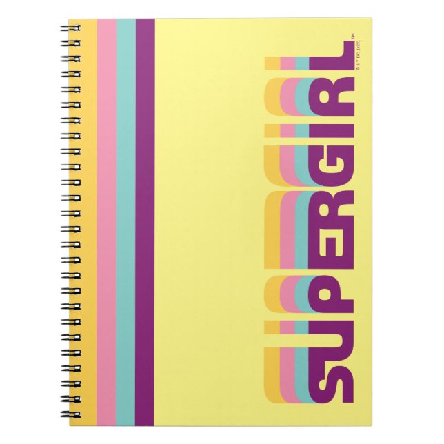 Supergirl Retro Colorshift Graphic Notizblock (Vorderseite)