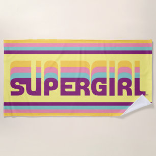 Supergirl Retro Colorshift Graphic Strandtuch