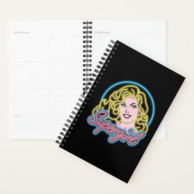 Supergirl Retro Neon Lights Graphic Planer (Anzeige)