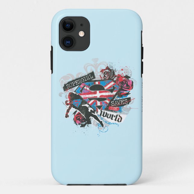 Supergirl Rette die Welt Case-Mate iPhone Hülle (Rückseite)