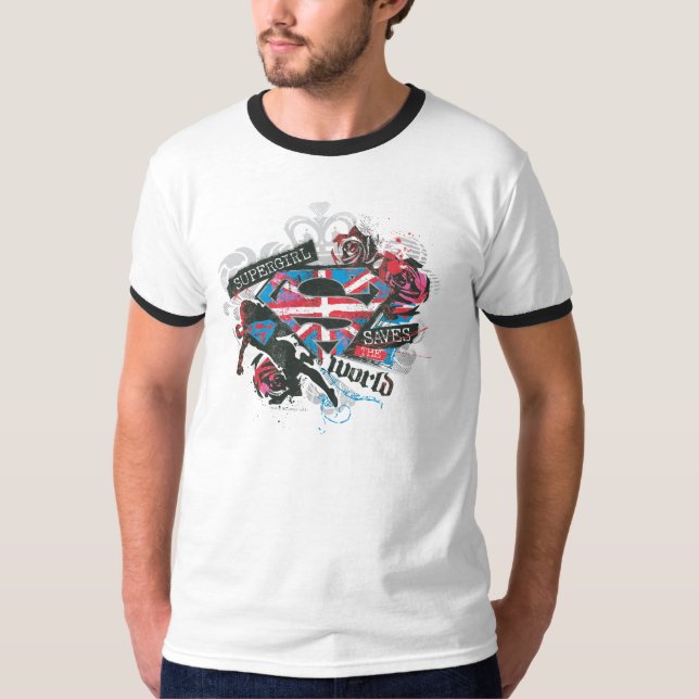 Supergirl Rette die Welt T-Shirt (Vorderseite)