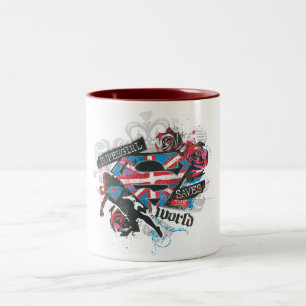 Supergirl rettet die Welt Zweifarbige Tasse