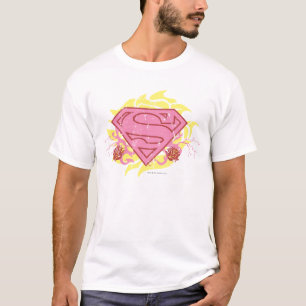 Supergirl rosa Blumen T-Shirt
