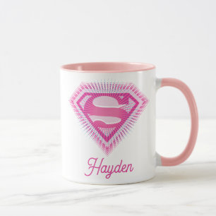 Supergirl Rosa Logo Tasse