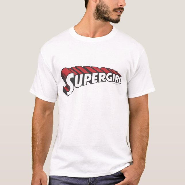 Supergirl rotes und weißes Logo T-Shirt (Vorderseite)