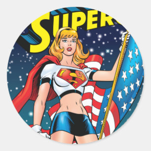 Supergirl Runder Aufkleber
