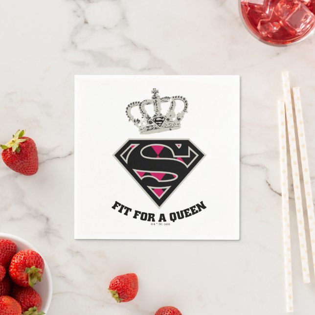 Supergirl S-Schild "Fit for a Queen" Serviette (Beispiel)