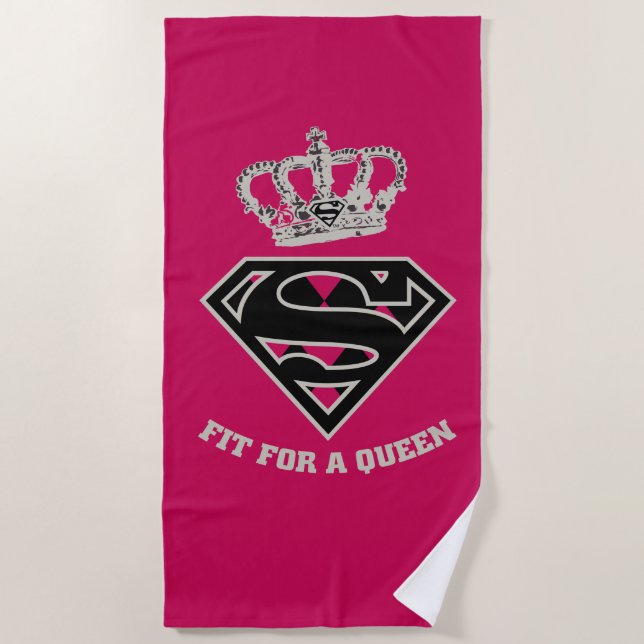 Supergirl S-Schild "Fit for a Queen" Strandtuch (Vorderseite)