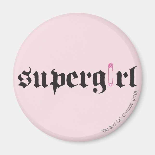 Supergirl Safety Button Letter Magnet (Vorne)