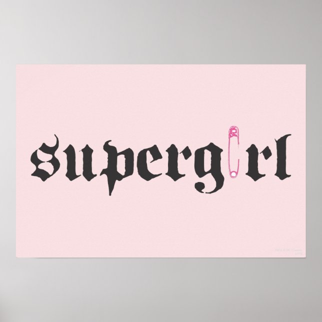 Supergirl Safety Button Letter Poster (Vorne)