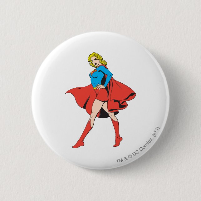 Supergirl schlägt eine Pose Button (Vorderseite)