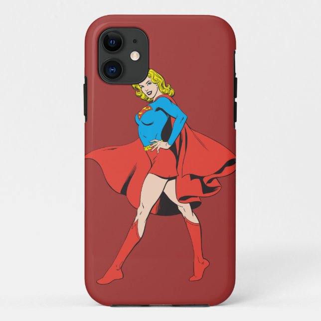 Supergirl schlägt eine Pose Case-Mate iPhone Hülle (Rückseite)