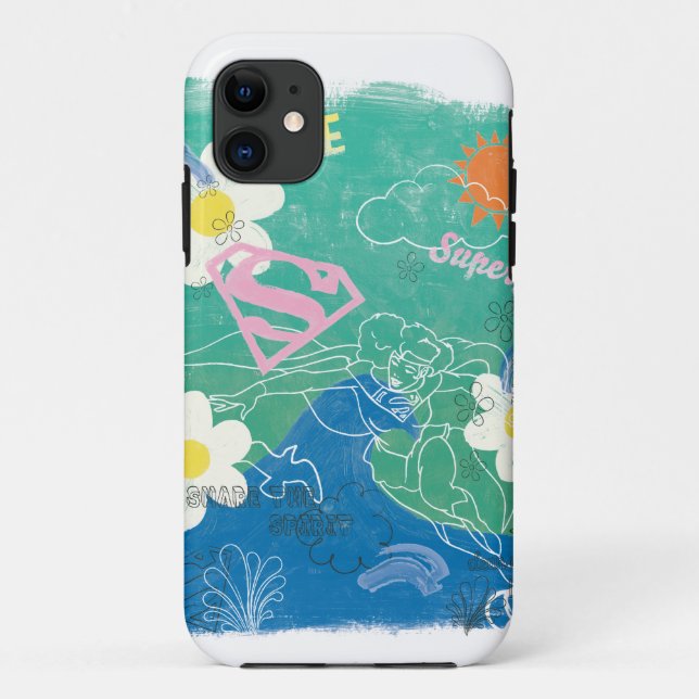 Supergirl Share the Spirit & Liebe Case-Mate iPhone Hülle (Rückseite)