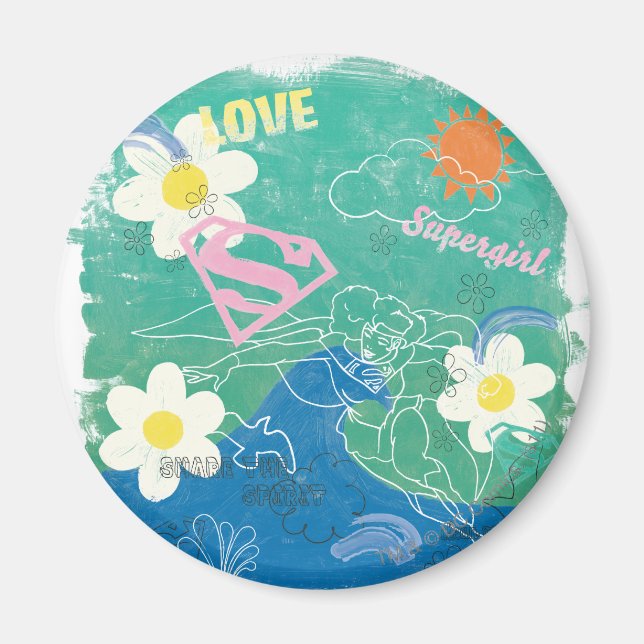 Supergirl Share the Spirit & Liebe Magnet (Vorne)