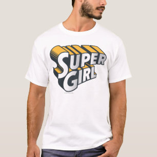 Supergirl Silver und Orange Logo T-Shirt