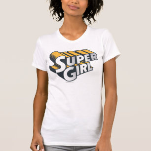 Supergirl Silver und Orange Logo T-Shirt