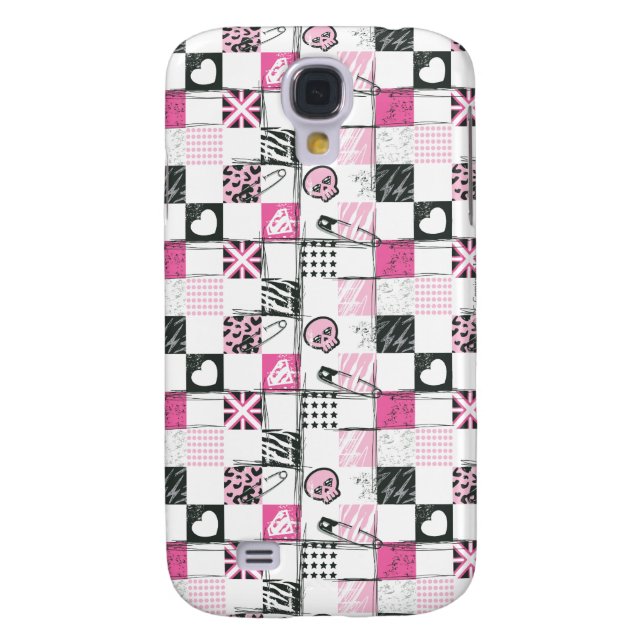 Supergirl Skulls und Buttone Muster Case-Mate Samsung Galaxy Hülle (Rückseite)