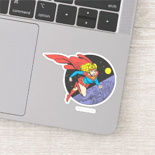 Supergirl springt in Raum Aufkleber