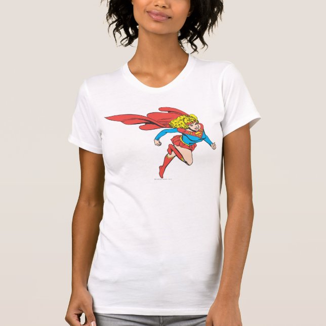 Supergirl springt rechts T-Shirt (Vorderseite)