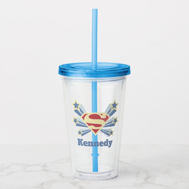 Supergirl Stars S-Shield Acryltrinkbecher (Vorderseite)