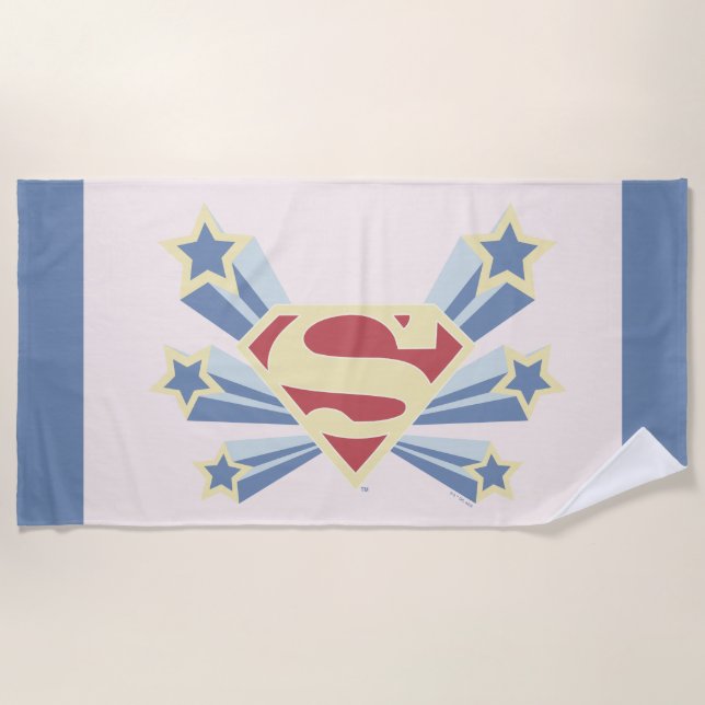 Supergirl Stars S-Shield Strandtuch (Vorderseite)