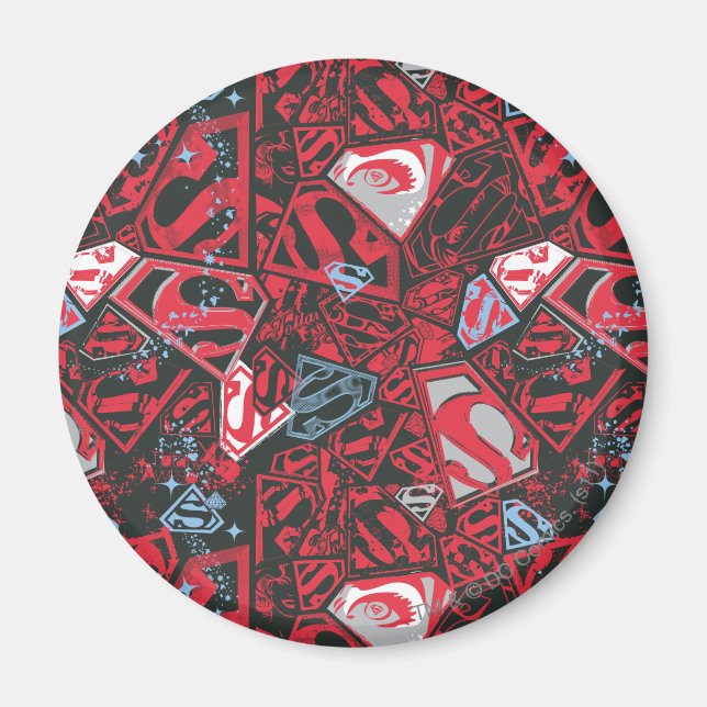 Supergirl Stary Red Pattern Magnet (Vorne)