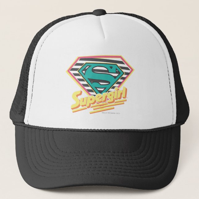 Supergirl Strip Logo Truckerkappe (Vorderseite)
