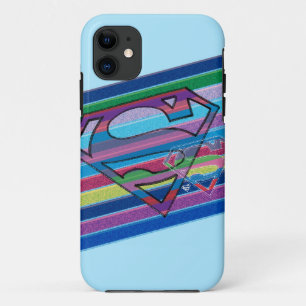 Supergirl Striped Rainbow Logo iPhone 11 Hülle