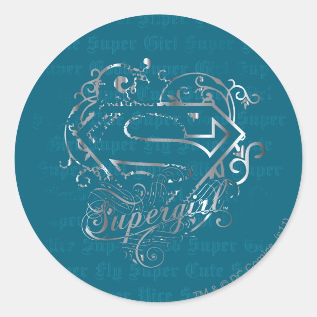 Supergirl Super Fly Super Niedlich Runder Aufkleber (Vorderseite)