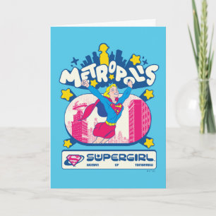 Supergirl Super Pop Frau von Morgen Karte