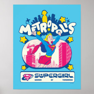 Supergirl Super Pop Frau von Morgen Poster