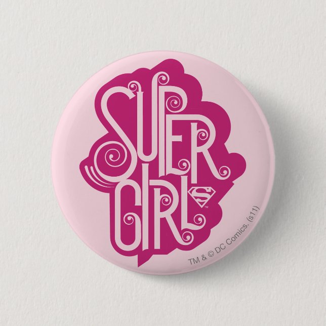 Supergirl Swirl 1 Button (Vorderseite)