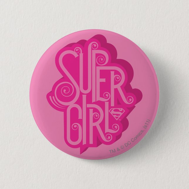 Supergirl Swirl 2 Button (Vorderseite)
