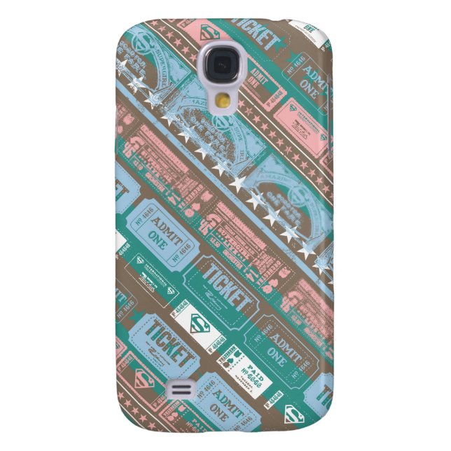 Supergirl Ticket Pattern Blau Case-Mate Samsung Galaxy Hülle (Rückseite)