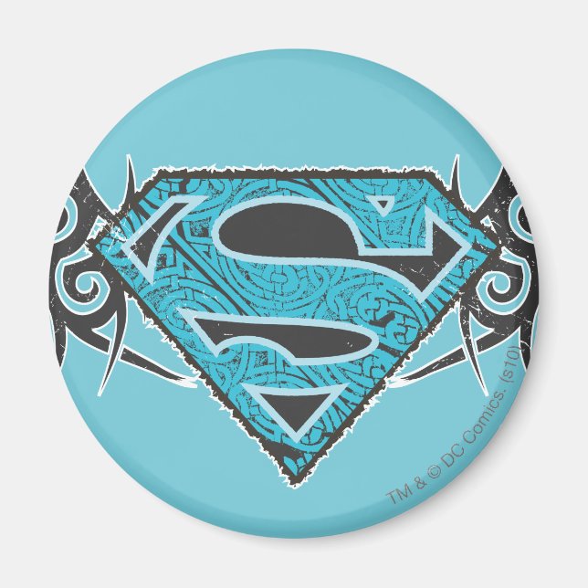 Supergirl Tribal Pattern Logo Magnet (Vorne)