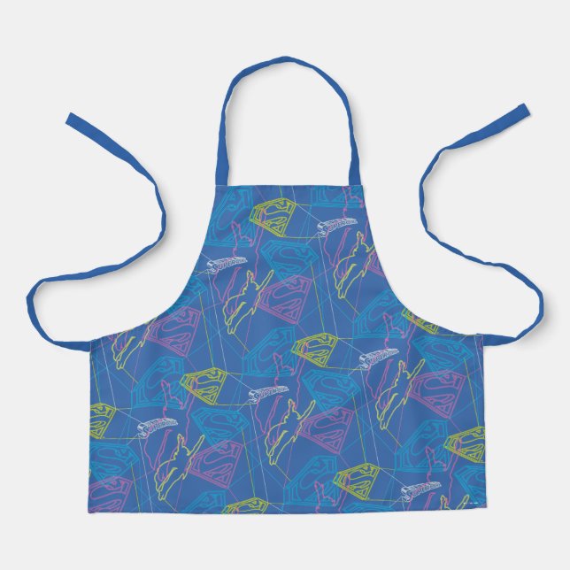 Supergirl und Logo farbige Konturen Schürze (Vorderseite)