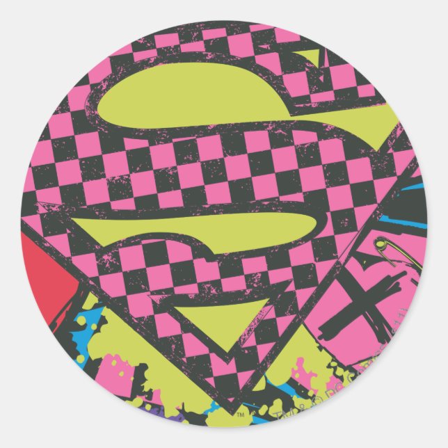 Supergirl X Runder Aufkleber (Vorderseite)