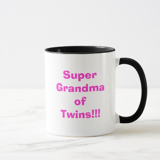 Supergroßmutter der Zwillinge!!! Tasse (Rechts)