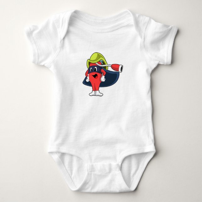 Superheld als Feuerwehrmann Baby Strampler (Vorderseite)