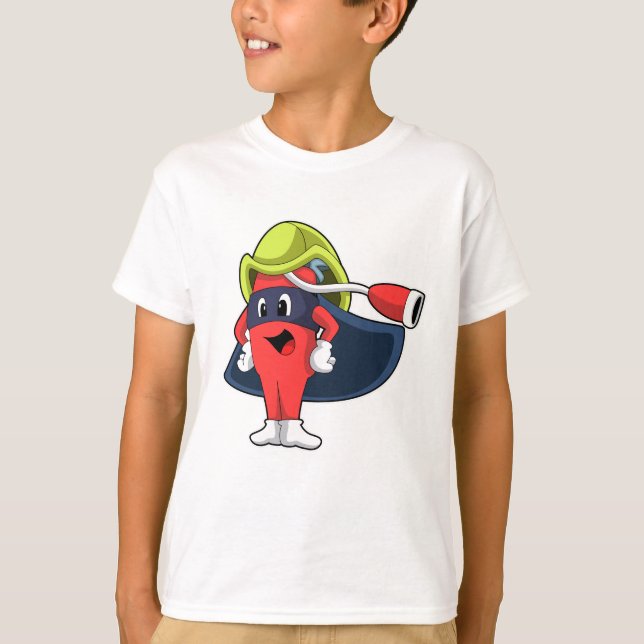 Superheld als Feuerwehrmann T-Shirt (Vorderseite)