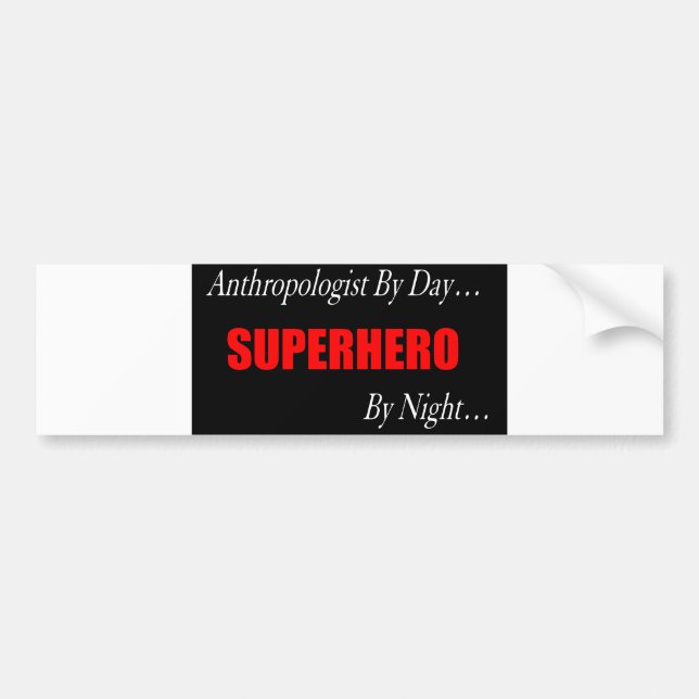 Superheld-Anthropologe Autoaufkleber (Vorne)