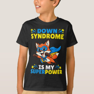 Superheld Fuchs Down-Syndrom Ist Meine Superwer-Be T-Shirt